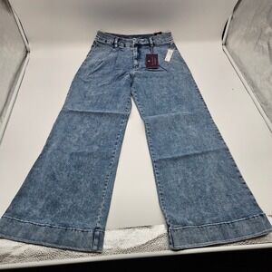 Gloria Vanderbilt Swan Series Vintage Wide Leg Jeans Size 10S Acid Wash